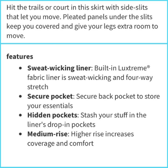 Lululemon Play off the Pleats White Skirt 10/12 M/L - Picture 8 of 11